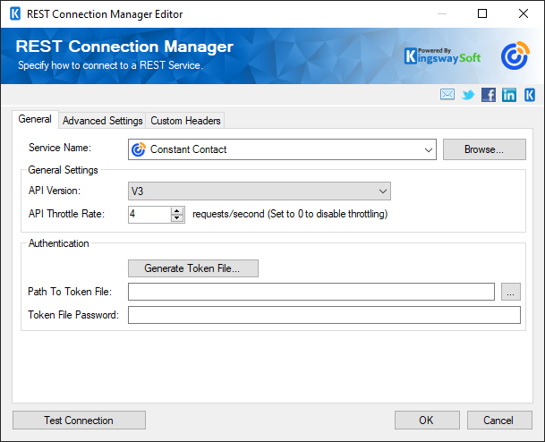 SSIS REST Constant Contact Connection Manager